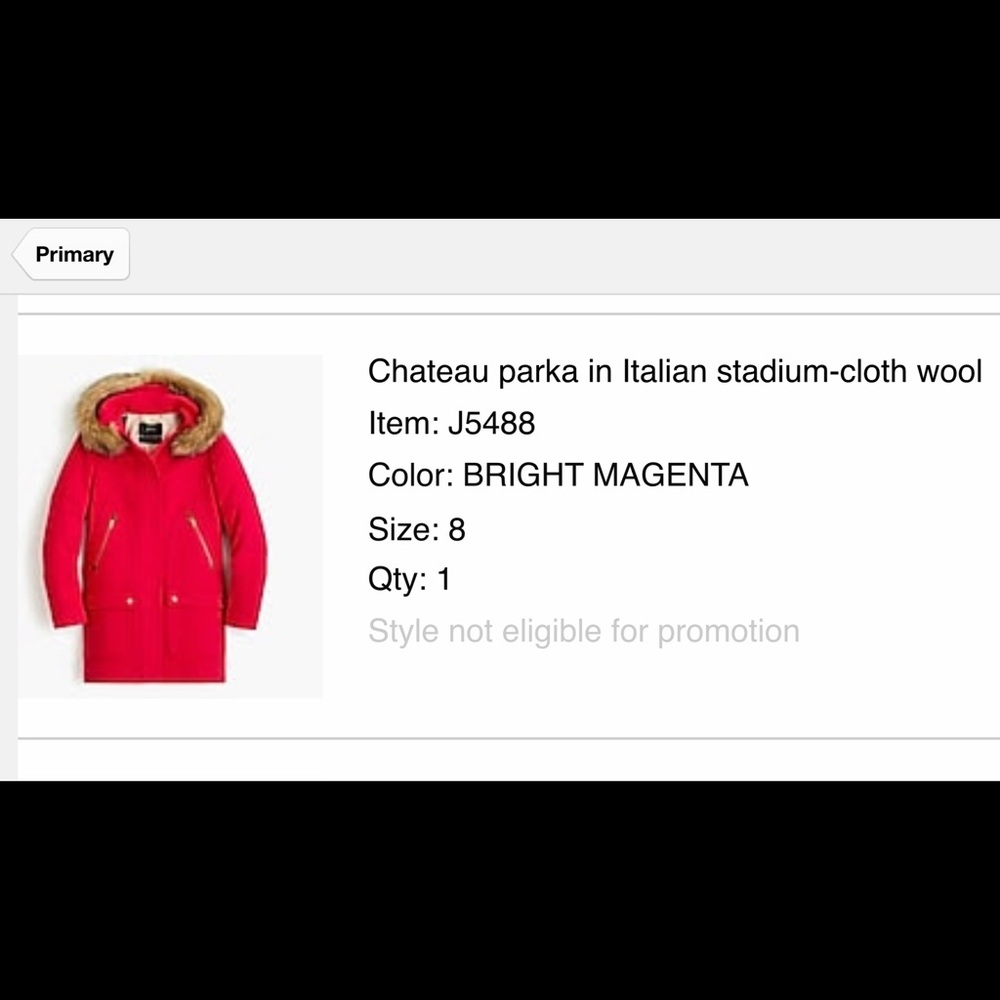 J Crew Chateau Parka NWT